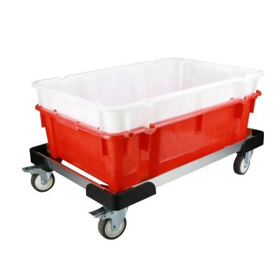 China Cost-effective/space-saving/sturdy/edible EU standard heavy duty stackable plastic meat crate stackable box for meat freezing for sale