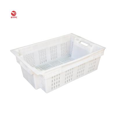 China Mesh China Factory Direct Food Grade Nest Stack Plastic Ventilated Crates For Fish/Seafood Picking for sale