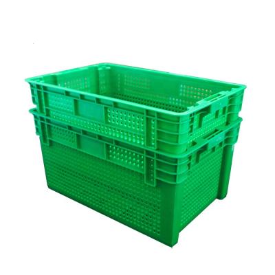 China Plastic Mesh Factory Price Plastic Cold Transport Fish Storage Crate / Chain Containers for sale