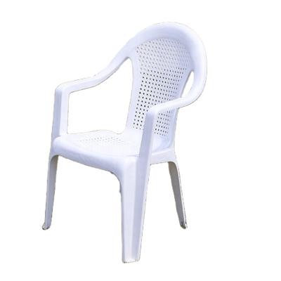 China Cheap Durable Garden Patio Garden Park White Outdoor Plastic Chairs and Tables Restaurant Plastic Armchairs for sale