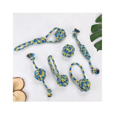 China Limited Time Sustainable Discounts Sustainable Use Cotton Hemp Rope Ball Pet Toy Set for sale