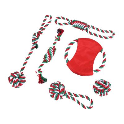 China Sustainable Best Selling In Stock Sustainable Durable Pet Cotton Rope Toy Set for sale