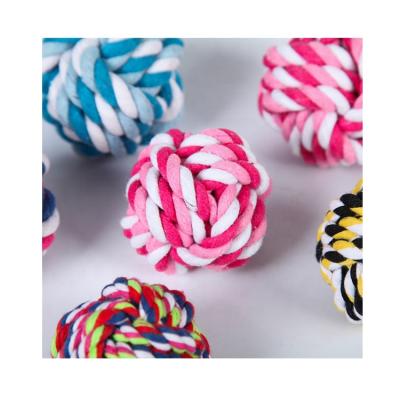 China Wholesale Cheap Viable Safety and Health Factory Pet Rope Knot Ball Interactive Chew Toy for sale