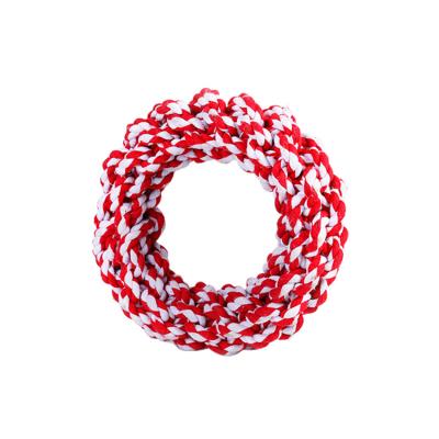 China Cotton Viable Manual Yarn Toy Pet Cotton Rope Knot Training Interactive Rope Weaving Cleaning Molar for sale