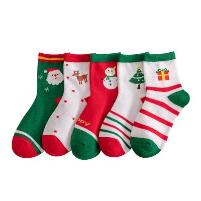 China 2021 Christmas Christmas Atmosphere Christmas New Baby Socks Christmas Socks Children Sublimation Christmas Socks for sale