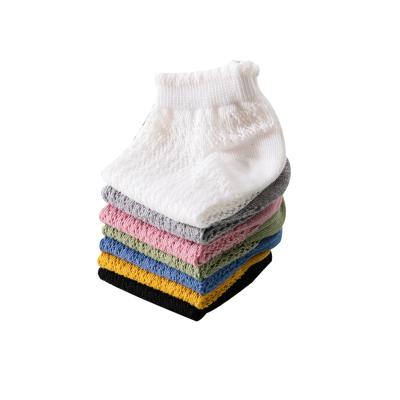 China Breathable On Sale Hollow Out Pure Cotton Women's Breathable Socks for sale