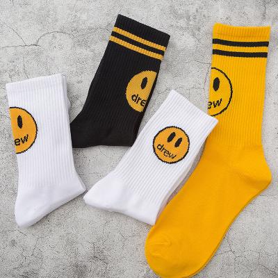 China Wholesale Sporty Socks Big Face Cartoon Colorful Fashion Socks Cute Smiling Personality Unisex Women Socks for sale