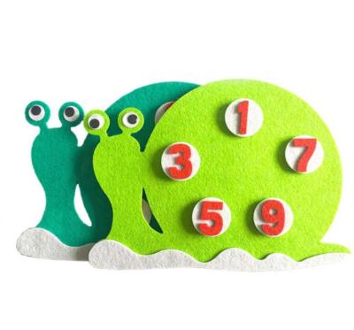 China Nonwoven Fabric Nonwoven Puzzle Diy Handmade Snail Felt Toy For Kids for sale