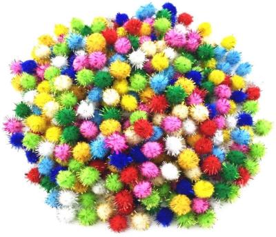 China Eco - Friendly Multicolor Sparkle Balls Glitter Pom Pom For DIY Craft for sale