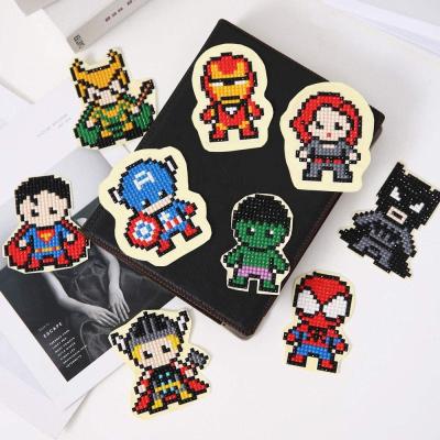 China DIY 5D Cartoon Heroes Diamond Painting Art Mosaic Stickers By Numbers Kits For Kids for sale