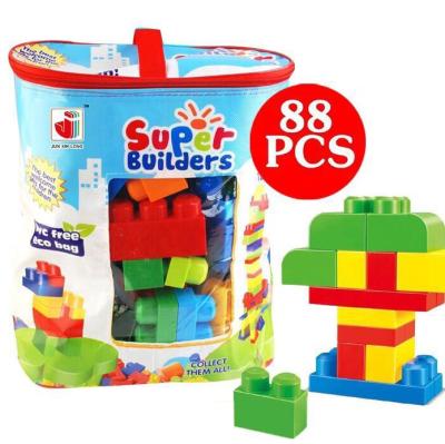 China DIY PLAY 88 Pcs Big Grain Educational PP Building Blocks Toy for sale