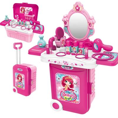 China Dressup Makeup Games Pretend Play Toys House Simulation Dress Up Suitcase Make Up Toy For Girl for sale