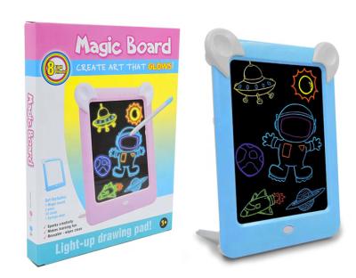 China Funny Painting Writing Pad 3D LED Luminous Painting Magic Drawing Writing Board for sale