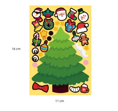 China Decorative Stickers Santa Snowman Cute Sticker Kids Cartoon DIY Christmas Stickers for sale