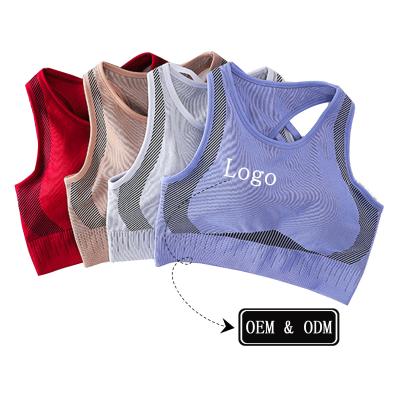 China Wholesale Custom Made Antibacterial Yoga Top Lift Up Comfortable Seamless Women Sports Yoga Bra And Sports Seamless Bra for sale