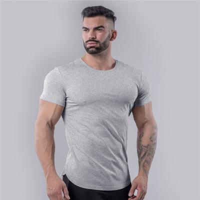 China Low MOQ Logo White Antibacterial Custom Sports T Shirts Polyester And Fitness Apparel for sale