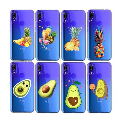 China 100% eco-friendly phone case pineapple avocados design TPU cell phone case for xiaomi redmi NOTE7 K20 GO for sale