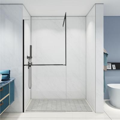 China Modern Wet Room Simple Style Tempered Glass Walk In Shower Door for sale