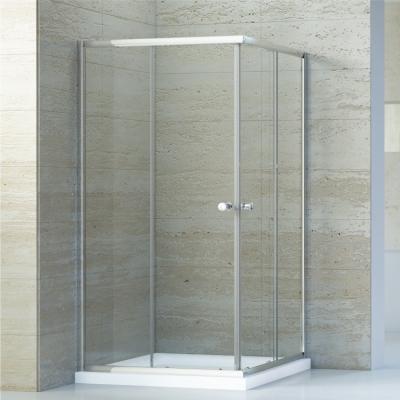 China 6mm modern tempered glass wheels easy sliding shower enclosure, single shower door parts, quarter circle shower part with shower tray for sale