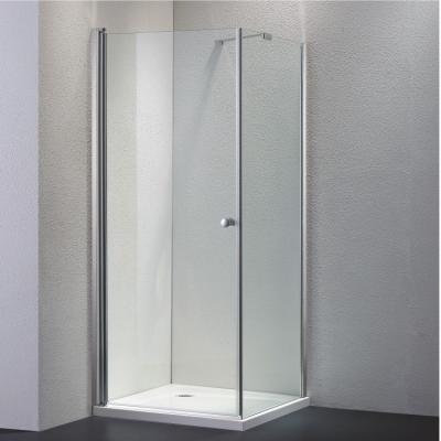 China Modern Custom Frameless Frameless Glass Shower Box Chrome Aluminum Alloy Pivot Enclosure Shower Door Pivot Height Room Glass Door for sale