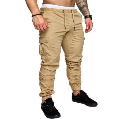 China 2021Drawstring Anti-wrinkle Closure Men's Fashion Joggers Cargo Pants Sporty Sweatpants Slim Fit Casual Trousers for sale