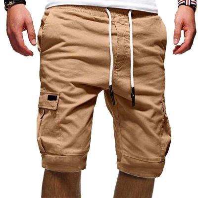 China Moco 2021 Men's Breathable Cargo Shorts Drawstring Elastic Cotton Waist Casual Outdoor Lightweight Shorts With Multi Pockets for sale