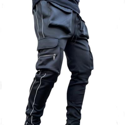 China 2021 Anti-Wrinkle Moco Mens Multi Pockets Fashion Cargo Pants Hot Sale Hip Hop Streetwear Joggers For Mens Ankle Length for sale