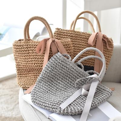 China 2021 Newest Fashinable Moco Handmade Woven Shoulder Cross Women Straw Bags Summer Beach Tote Bag - Body Handbag for sale