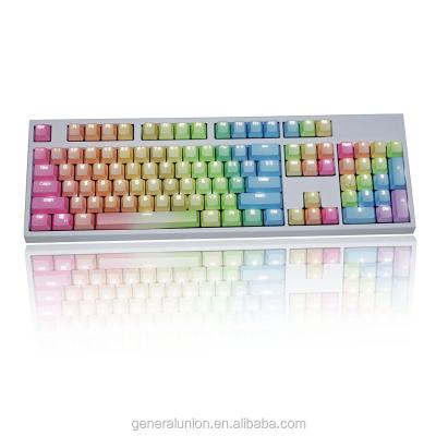 China Amazon 104 PBT Mechanical Keycaps With Closed Letter Type , Rainbow Colors Keyboard Keycaps for sale