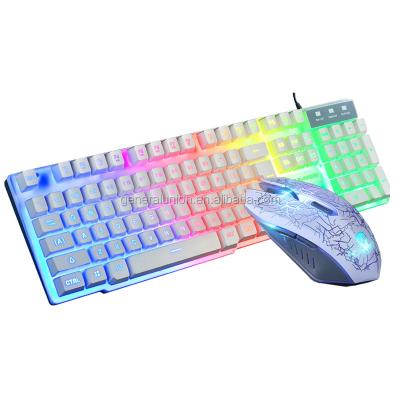 China 2.4G USB 104 Keys Mouse Sensitive Durable Game Set With Luminous Mechanical Keyboard for sale