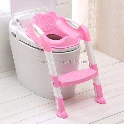 China Hot Selling Eco-friendly PP Folding Portable Child Toilet Training Baby Potty Seat With Ladder for sale