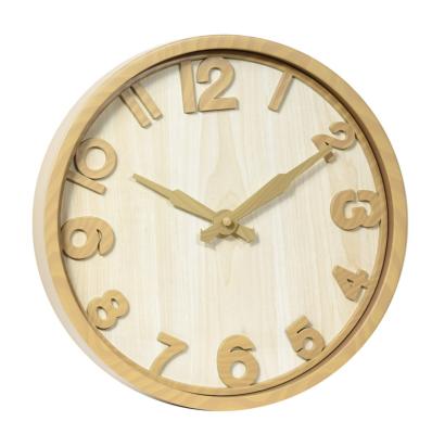 China Wholesale Minimalist Wall Clock Popular Roman Decoration Single Grain Wooden Wall Clock for sale