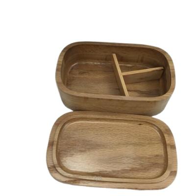 China 2017 viable hot sale Japanese style Bento Lunch Box/handmade wooden sushi box/wooden food storage container with dividers for sale