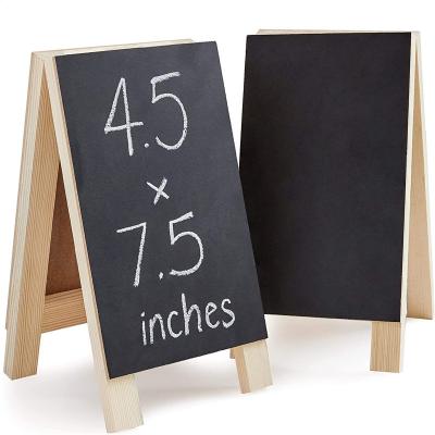 China 2-Pack Easel Chalkboard Easel Menu Board Painting Sign for Table Top and Wedding Party for sale