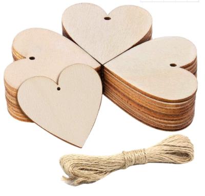 China 50pcs Europe Love Heart Wooden Shape 1.93