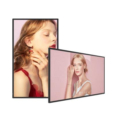 China Indoor LCD Indoor Digital Signage HD Ultra Thin Farme Wall-Mount Commercial Advertising Display Screen for sale