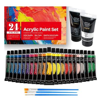 China Art Painting Acrylic Paint 24 Colors 22ml Acrylic Paint Set Artist Painting Non-Toxic Acrylic Paint Basics for sale