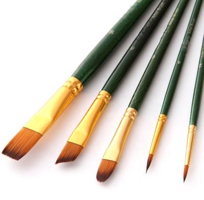 China Professional Artist Paint Brush 6 Colors 5pcs Acrylic Paint Brush For Watercolor Oil Painting Brush for sale