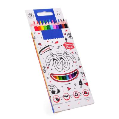 China Wooden Material Coloring Crayons 12 Color Pencil Kit For Colored Pencils Set Kids for sale