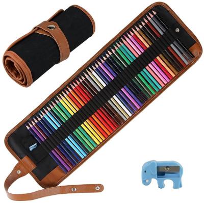 China 50pcs Painting Assorted Pencil Color Drawing Pencil In Canvas Bag for sale