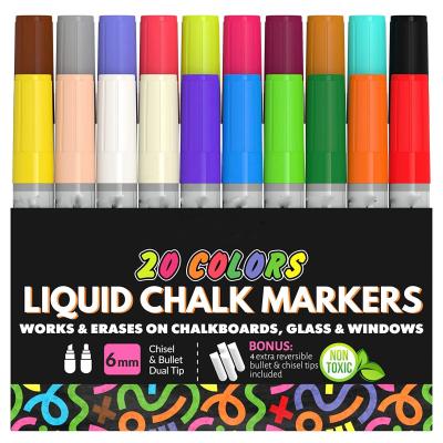 China Window Advertising Marker 6mm Liquid Chalk Markers Erasable Board Marks Window Markers for sale