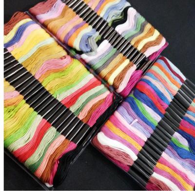 China Environmental protection cross stitch embroidery thread branch embroidery thread polyester cotton thread elastic embroidery line for sale