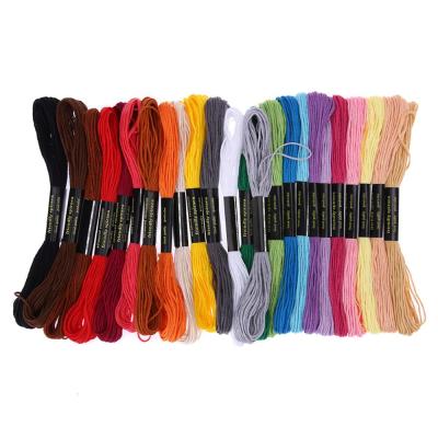 China Hand Elastic Silk Thread Embroidery Color Mix Skeins Craft Spiraea Sewing Knitting Needlework Tools Cross Stitch Accessories for sale