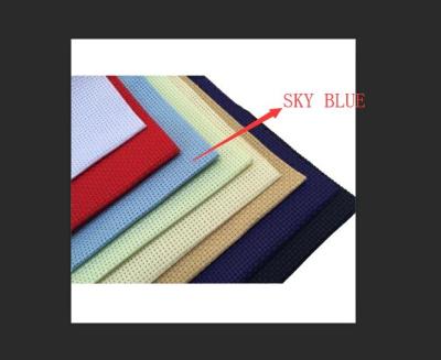 China Europe Count 14 (14 CT) 150X100cm Free Shipping Best Quality White/Red/Black Aida Cloth Cross Stitch Fabric Light Blue for sale