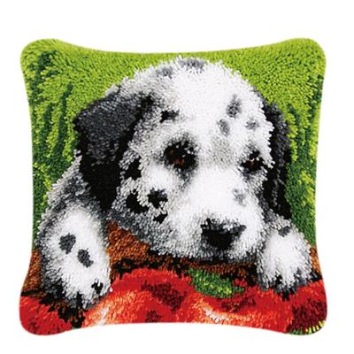 China Europe Cushion Latch Crochet Kits for Kids Beginners Cat Dog Pillow Cover Rug Embroidery Making Kits Christmas Gifts for sale