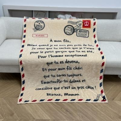 China Hotsale Folded Yarn Airplane Blanket Positive Encourage And Brave Flannel Blanket Fast Delivery for sale