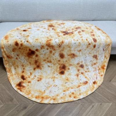 China Burrito Blanket Tortilla Food Realistic Pizza Novelty Gifts Flannel Taco Folded Fast Shipping Blanket Blanket for sale