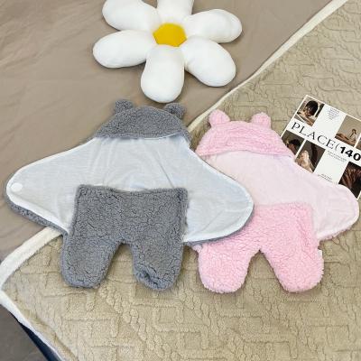 China Breathable Super Soft Sherpa Baby Blanket Newborn Baby Wrap Sleeping Bag Spot Goods Baby Sleeping Bag for sale