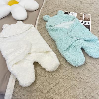 China PORTABLE Spot Goods Baby Sleeping Bag Sherpa Baby Blanket Super Soft Newborn Baby Wrap Sleeping Bag for sale