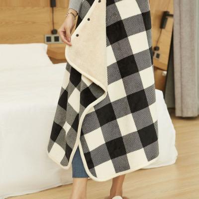 China PORTABLE Flannel Multifunctional Super Soft Blanket Tartan Blanket Shawl Blanket Wrap Stain Merchandise Cape for sale